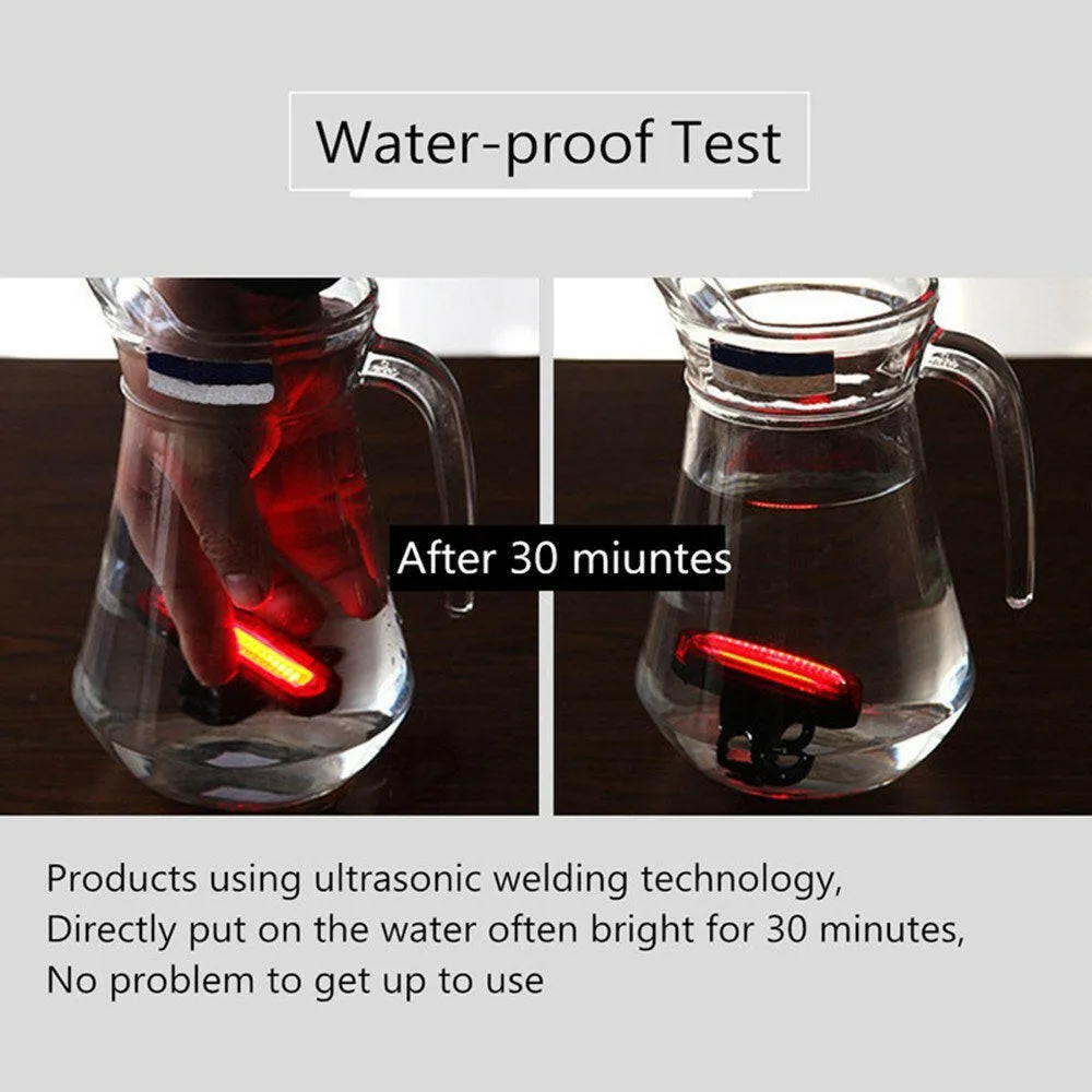 120Lumens USB Rechargeable Bike Rear Light Cycling Taillight Waterproof MTB Road Bike Light