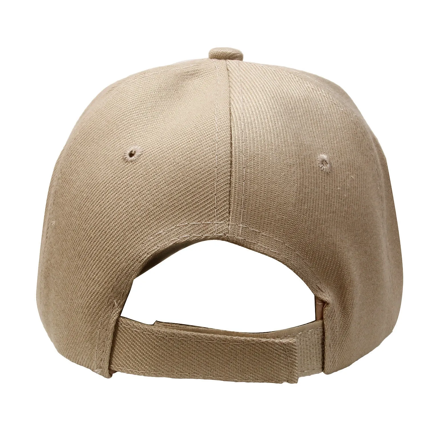 144-Pack Baseball Dad Cap Velcro Strap Adjustable Size - Khaki