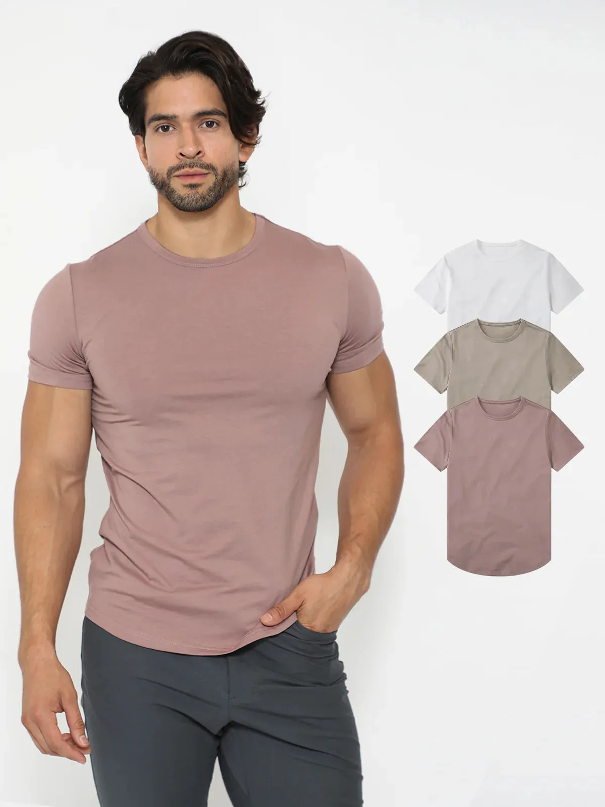 3-Pack All Day Elite Curve-Hem Tee