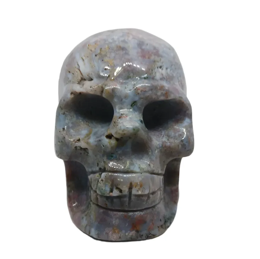 698G Colorful Ocean Jasper Crystal Skull