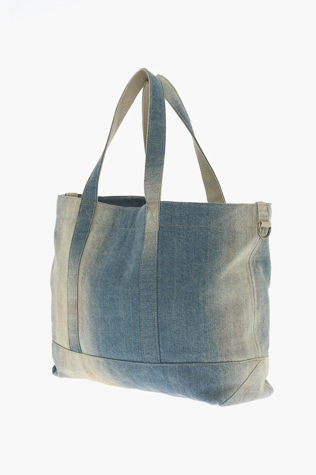 Acne Studios Acid-Wash Effect Denim Tote Bag