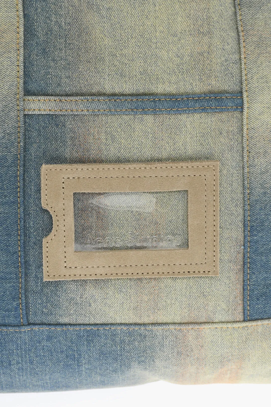 Acne Studios Acid-Wash Effect Denim Tote Bag