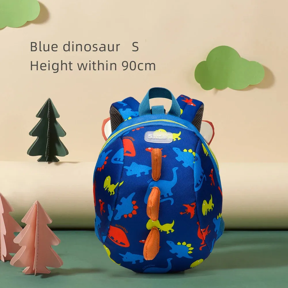 Adorable Dinosaur Toddler Backpack with Safety Harness & Lunch Bag
