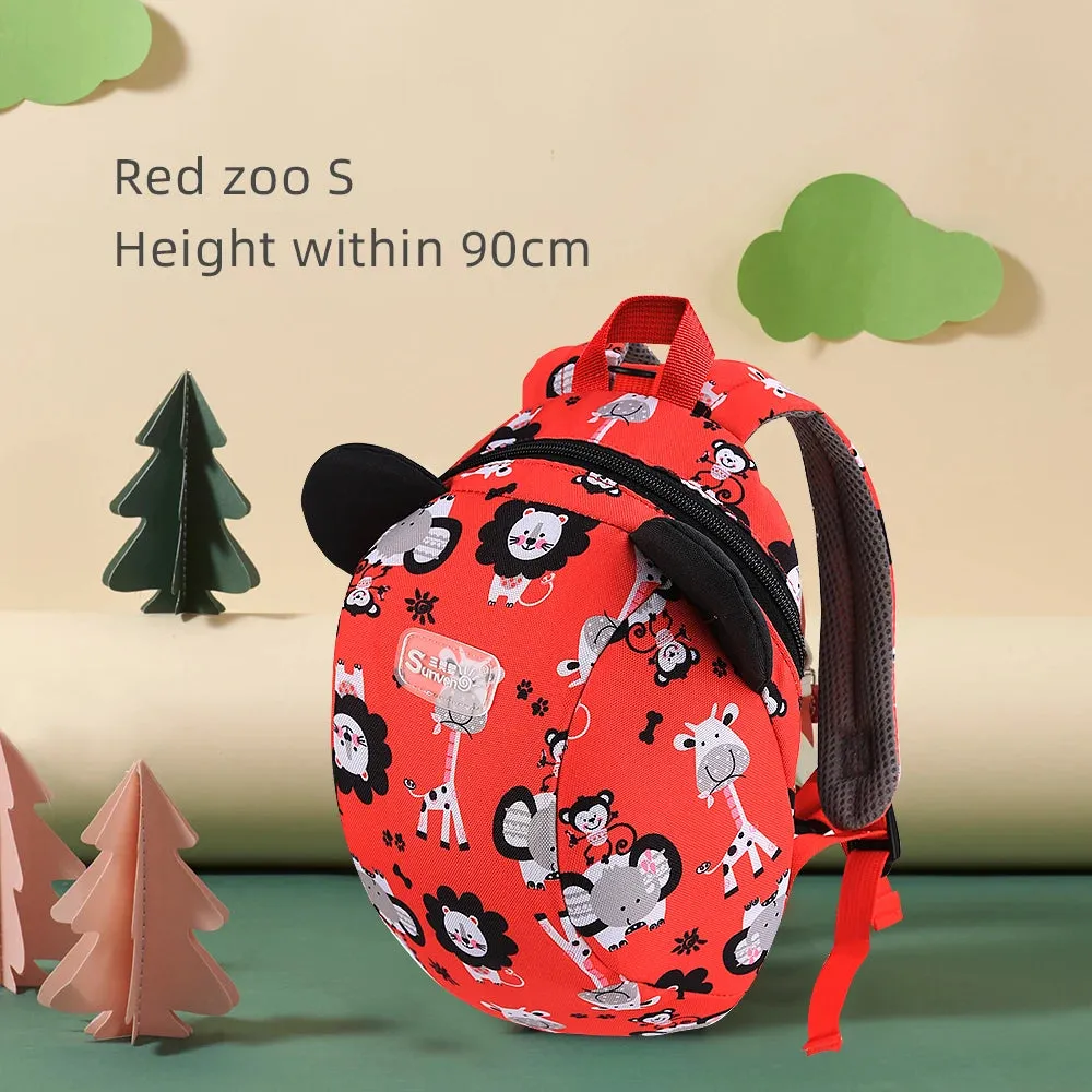 Adorable Dinosaur Toddler Backpack with Safety Harness & Lunch Bag