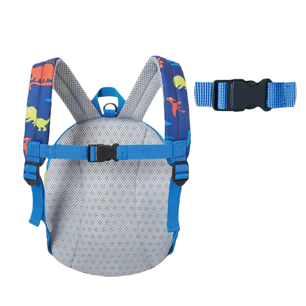 Adorable Dinosaur Toddler Backpack with Safety Harness & Lunch Bag