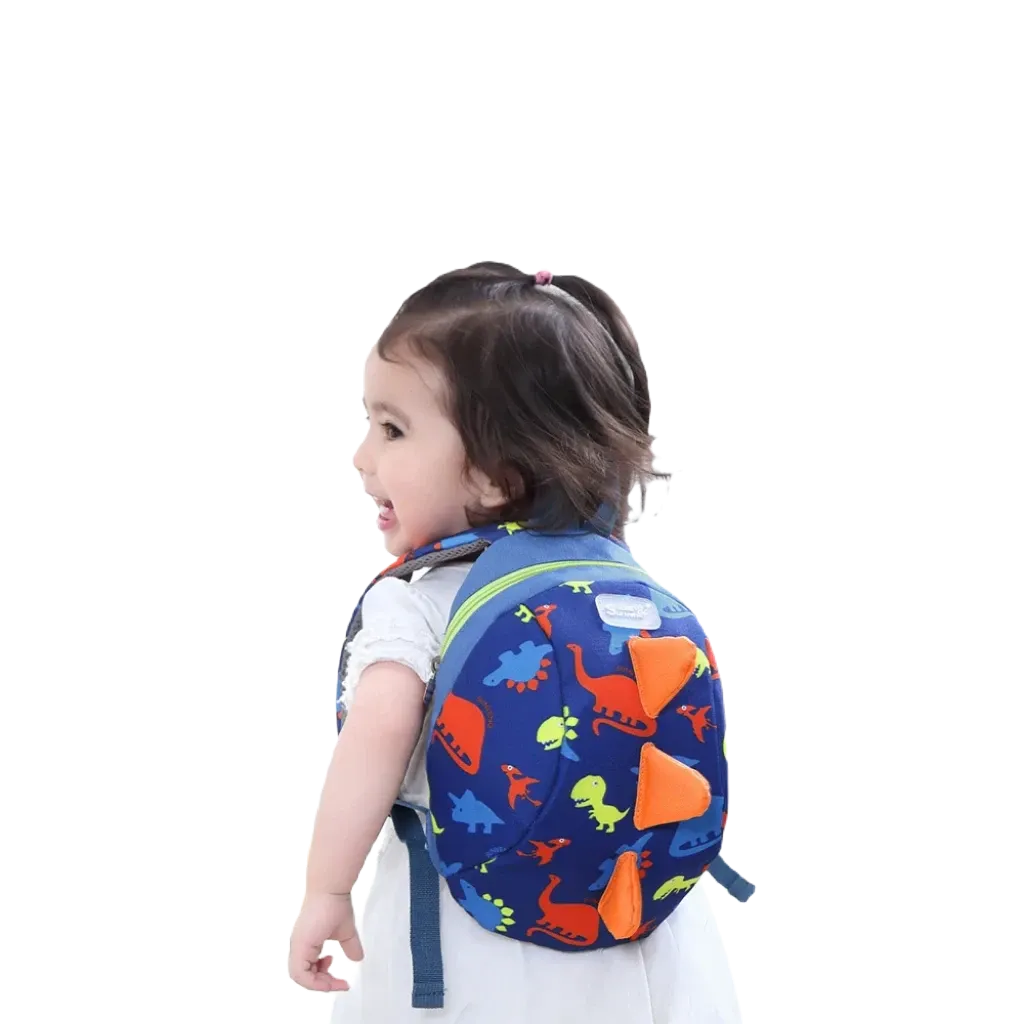 Adorable Dinosaur Toddler Backpack with Safety Harness & Lunch Bag