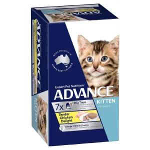 ADVANCE KITTEN WET CHICKEN 85G X7