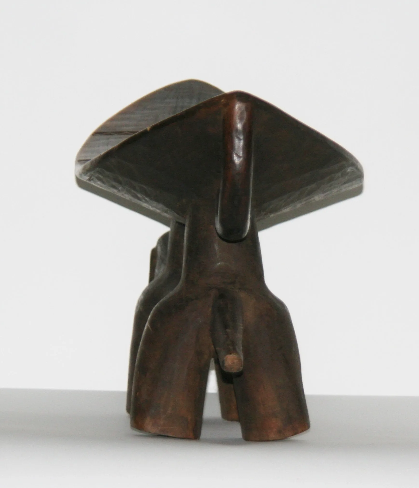 African Headrest Dogon Zoomorphic Stool Wood Carved in Mali, West Africa