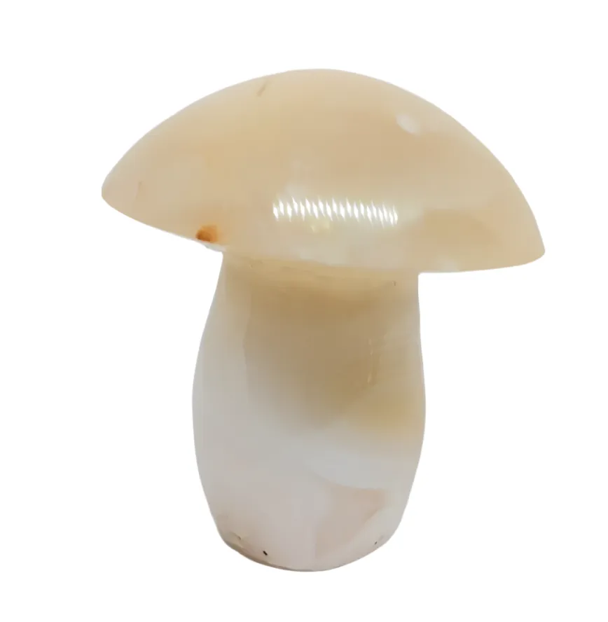 Agate Crystal Mushroom Carving
