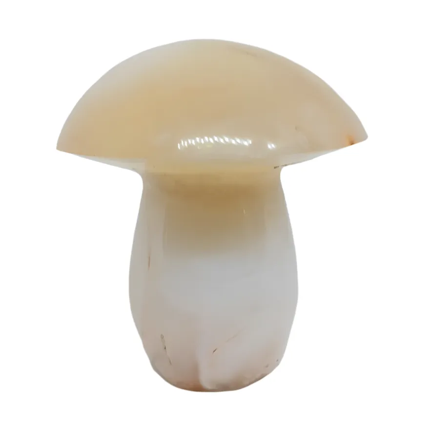 Agate Crystal Mushroom Carving