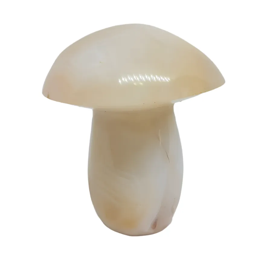 Agate Crystal Mushroom Carving