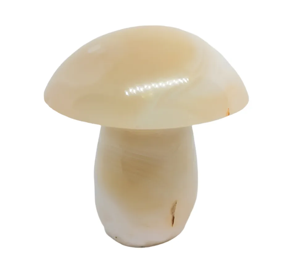 Agate Crystal Mushroom Carving