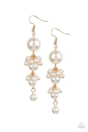 Ageless Applique Gold Paparazzi Earrings