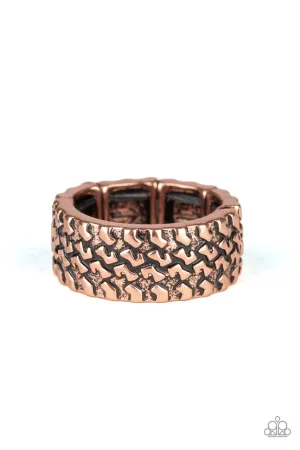 All Wheel Drive - Copper - Textured Paparazzi Men's Ring