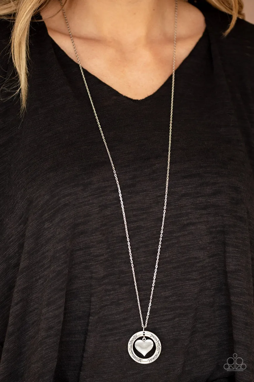 Always a Mother, Forever My Friend White Paparazzi Necklace