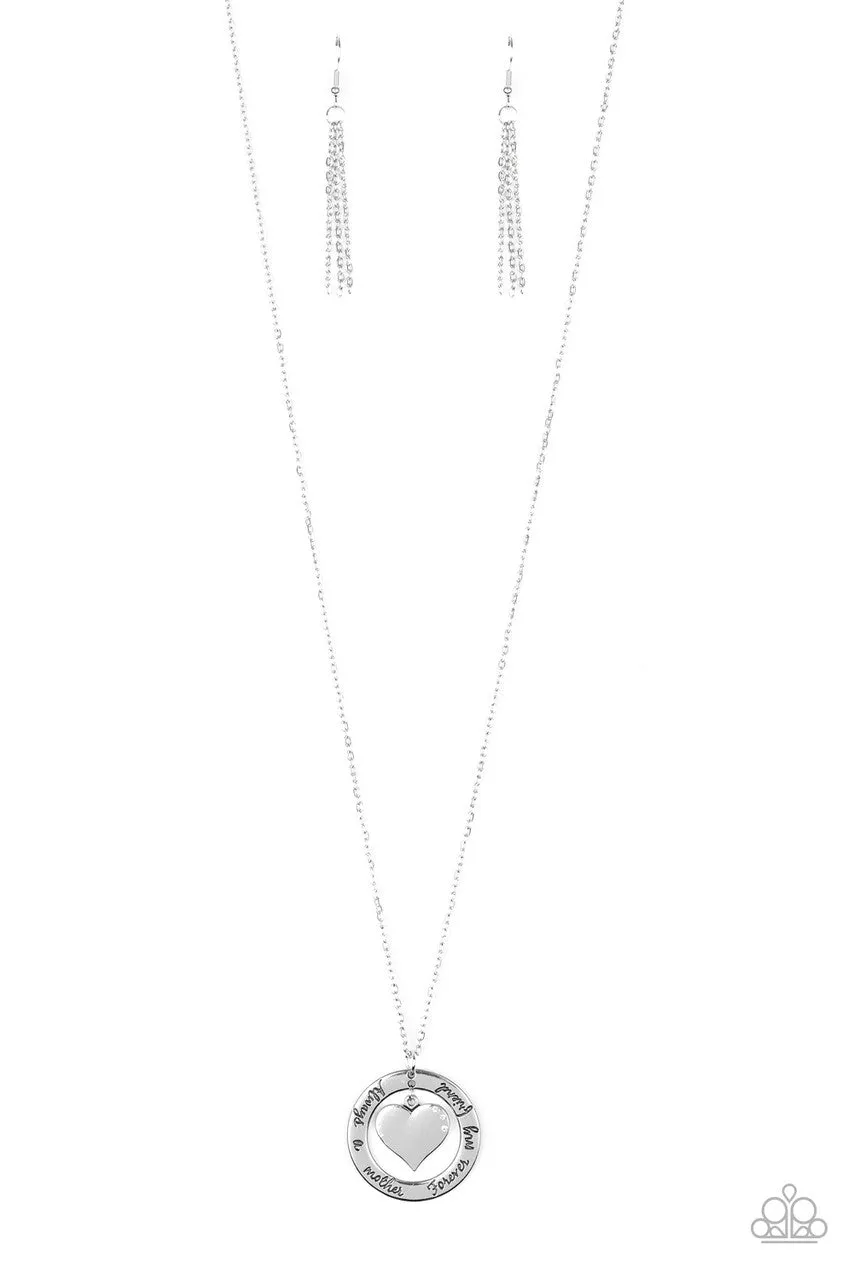 Always a Mother, Forever My Friend White Paparazzi Necklace