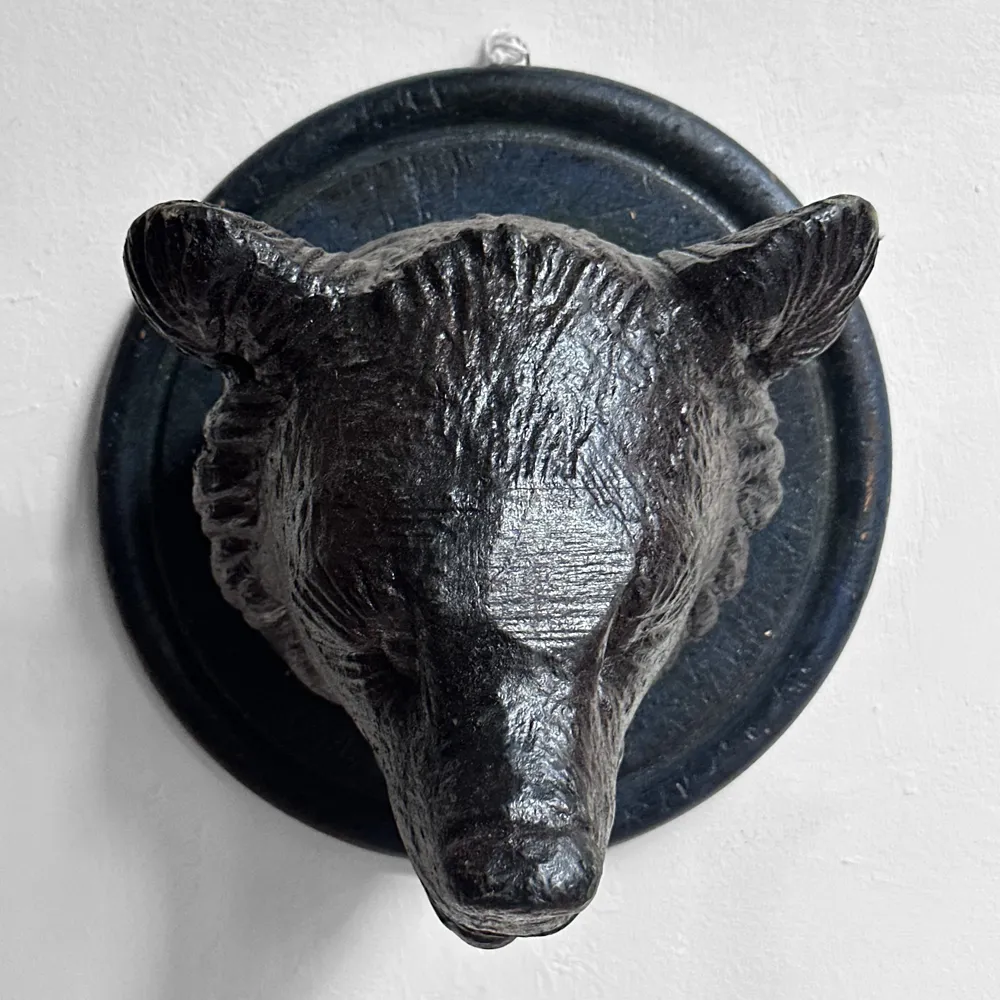 Antique Black Forest Carved Bear Head (BFBH539)