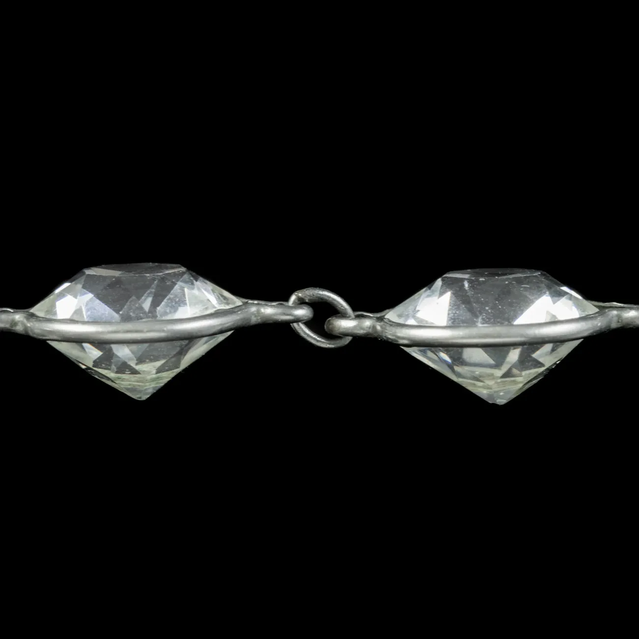 Art Deco Paste Collar Necklace Silver Circa 1920