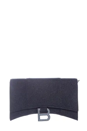 Balenciaga Black Hourglass Glitter Handbag