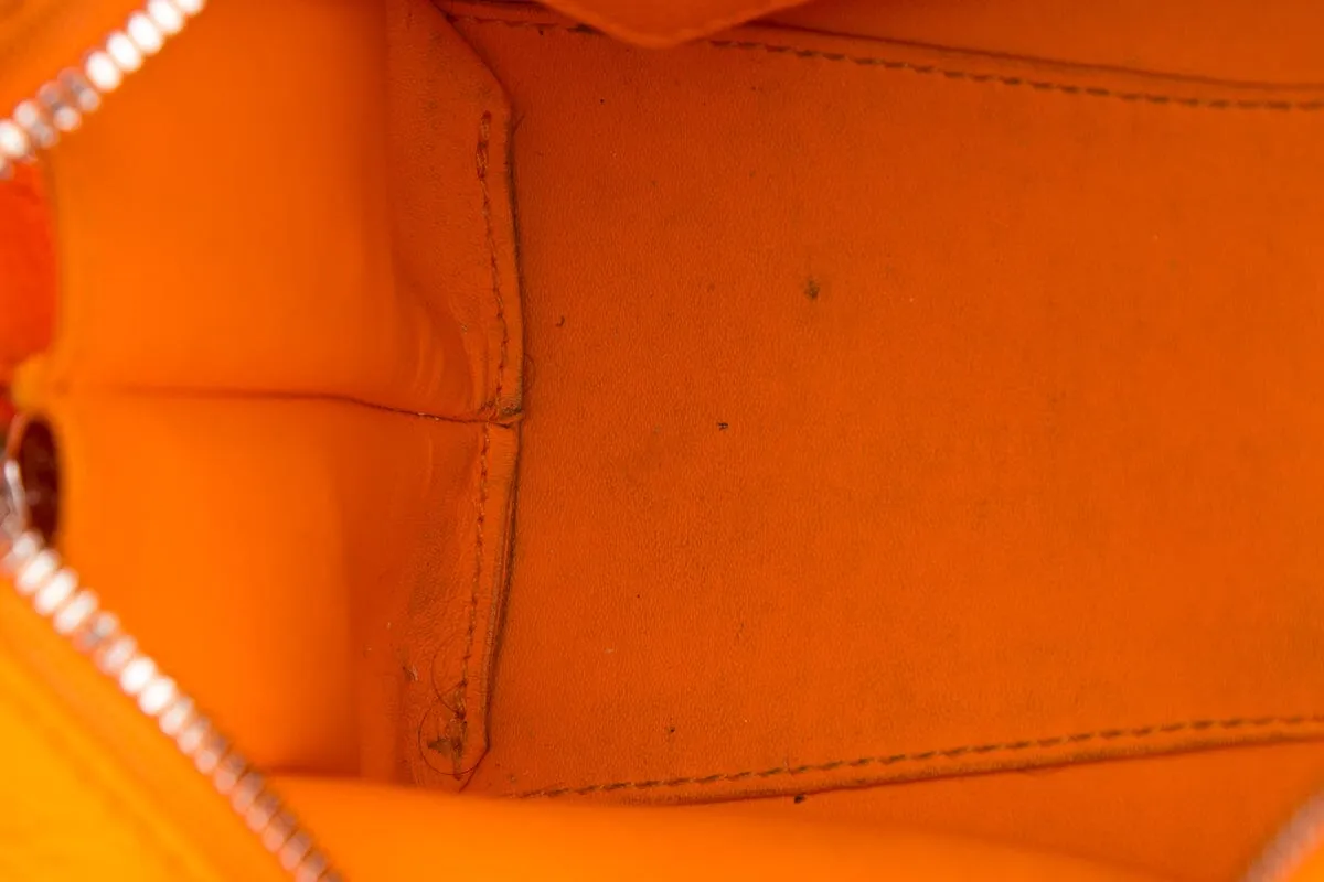 Balenciaga Orange Grained Calfskin Neo Classic Mini City Handbag