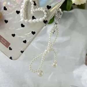 Beaded bow pearl charm