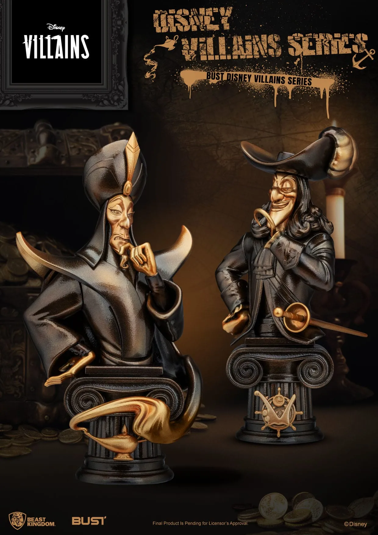 Beast Kingdom Disney Villains Series Captain Hook PVC Bust