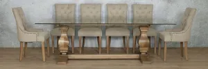 Belmont Glass Top & Duchess 10 Seater Dining Set