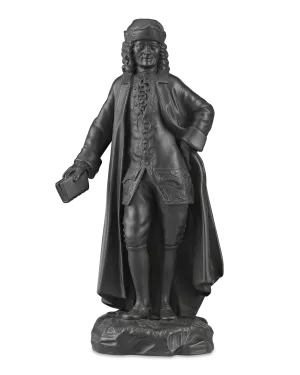 Black Basalt Figure of Voltaire by Wedgwood