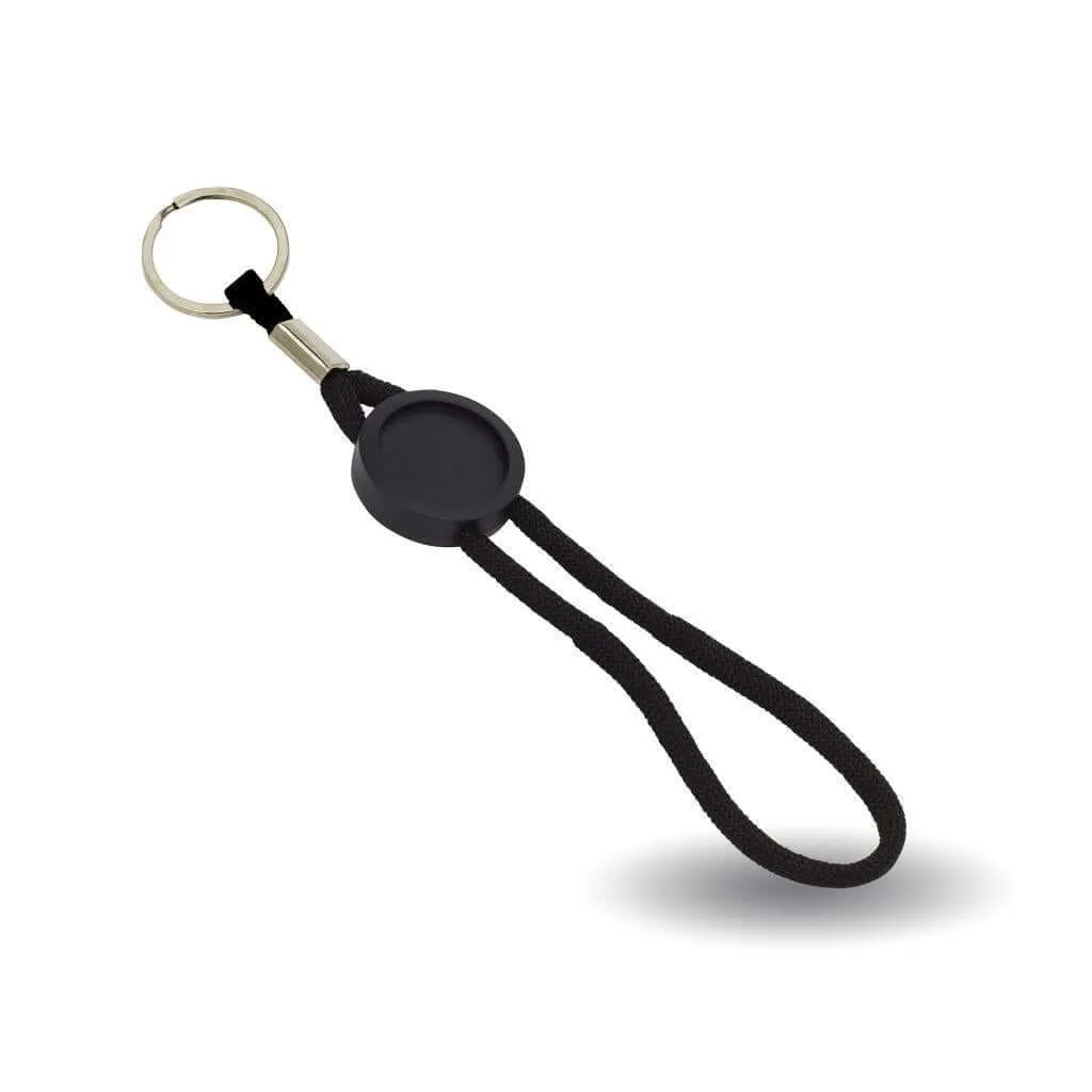 Blank 25mm Insert Keyring With Wrist Strap - Pack of 10