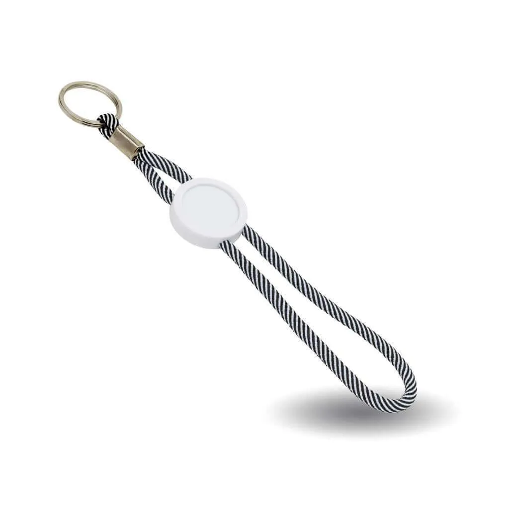 Blank 25mm Insert Keyring With Wrist Strap - Pack of 10