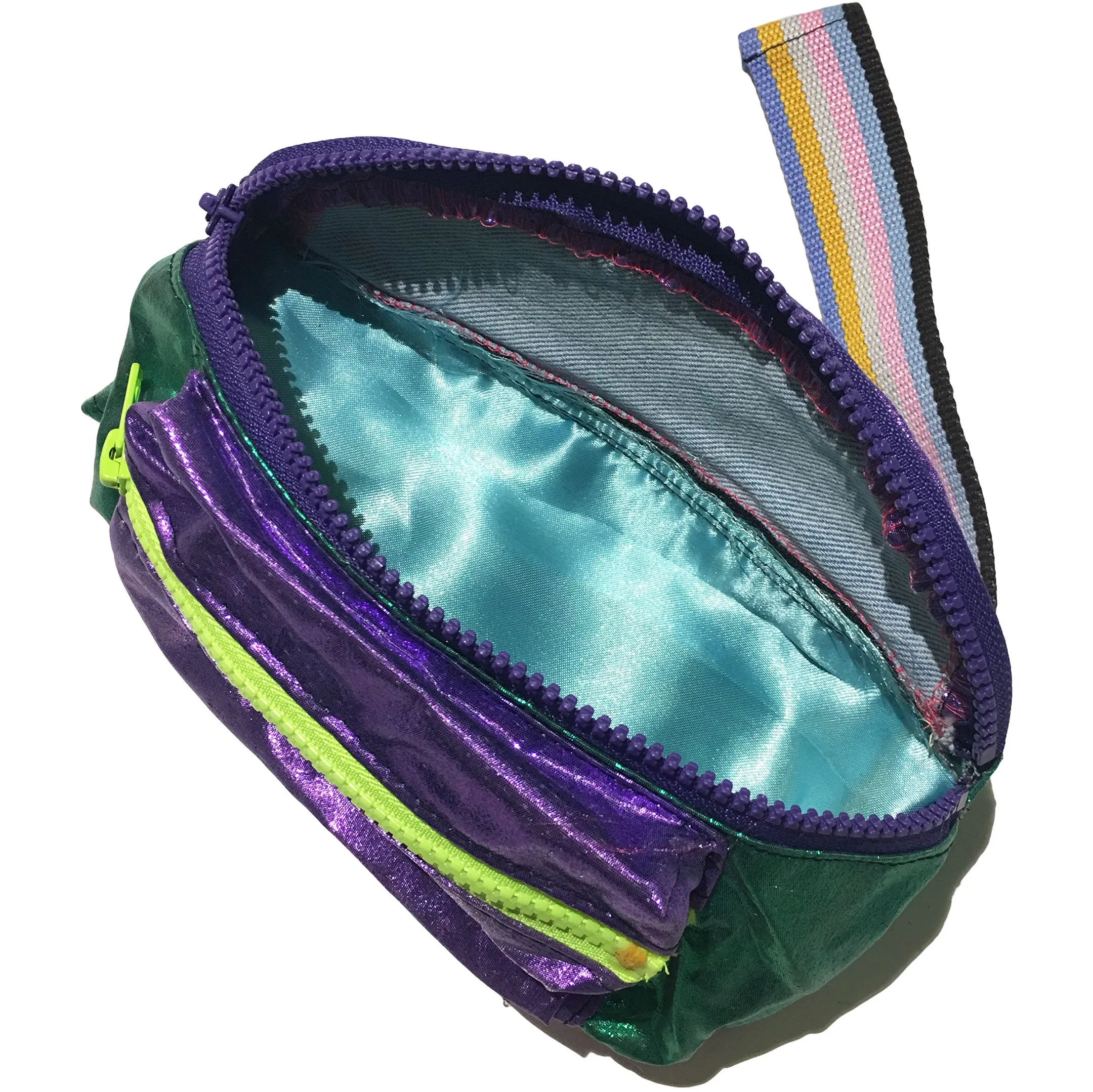 Blim Purple & Green Shimmery Fanny Pack