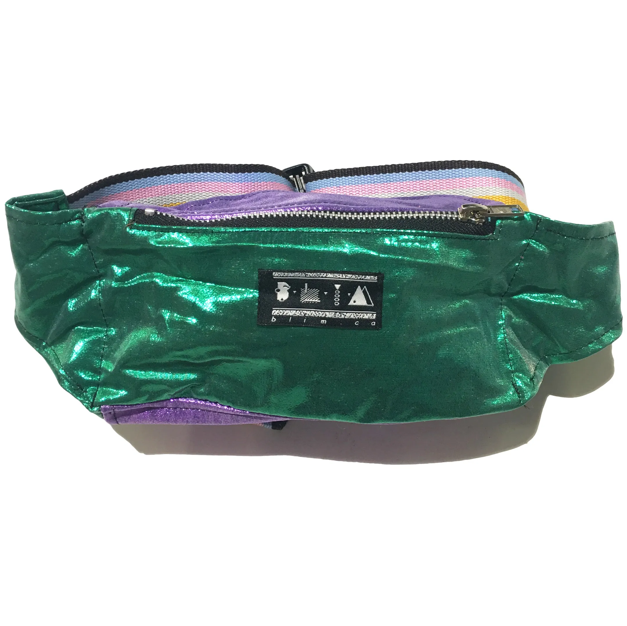 Blim Purple & Green Shimmery Fanny Pack