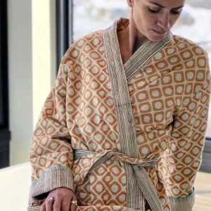 Block Print Reversible Robe