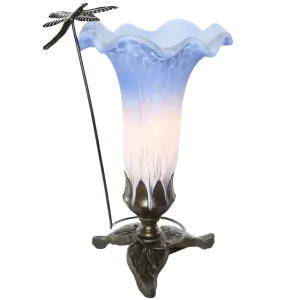 Blue & White Dragonfly Lamp