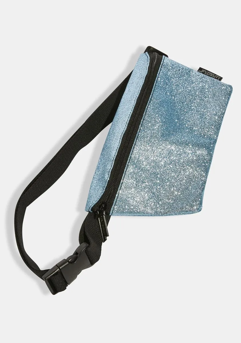 Blue Dazzler Glitter Fanny Pack