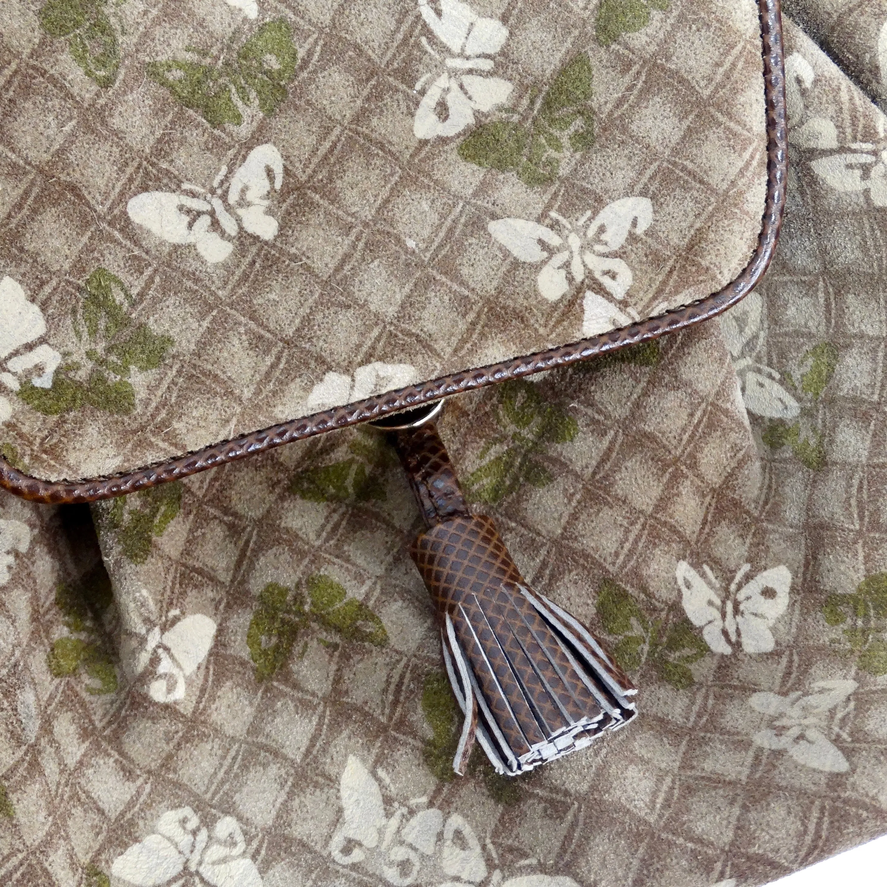 Bottega Veneta 1980s Suede Drawstring Handbag