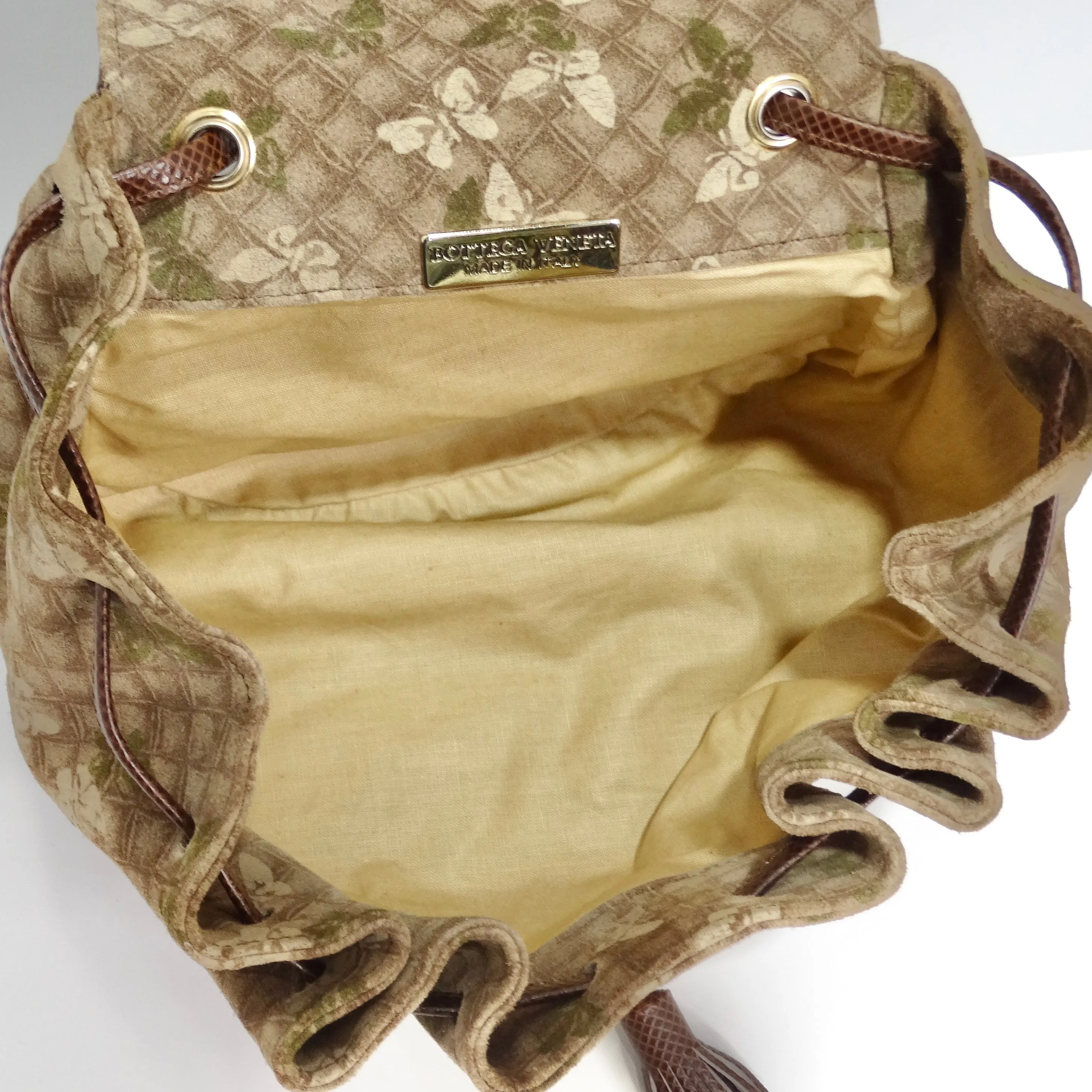Bottega Veneta 1980s Suede Drawstring Handbag