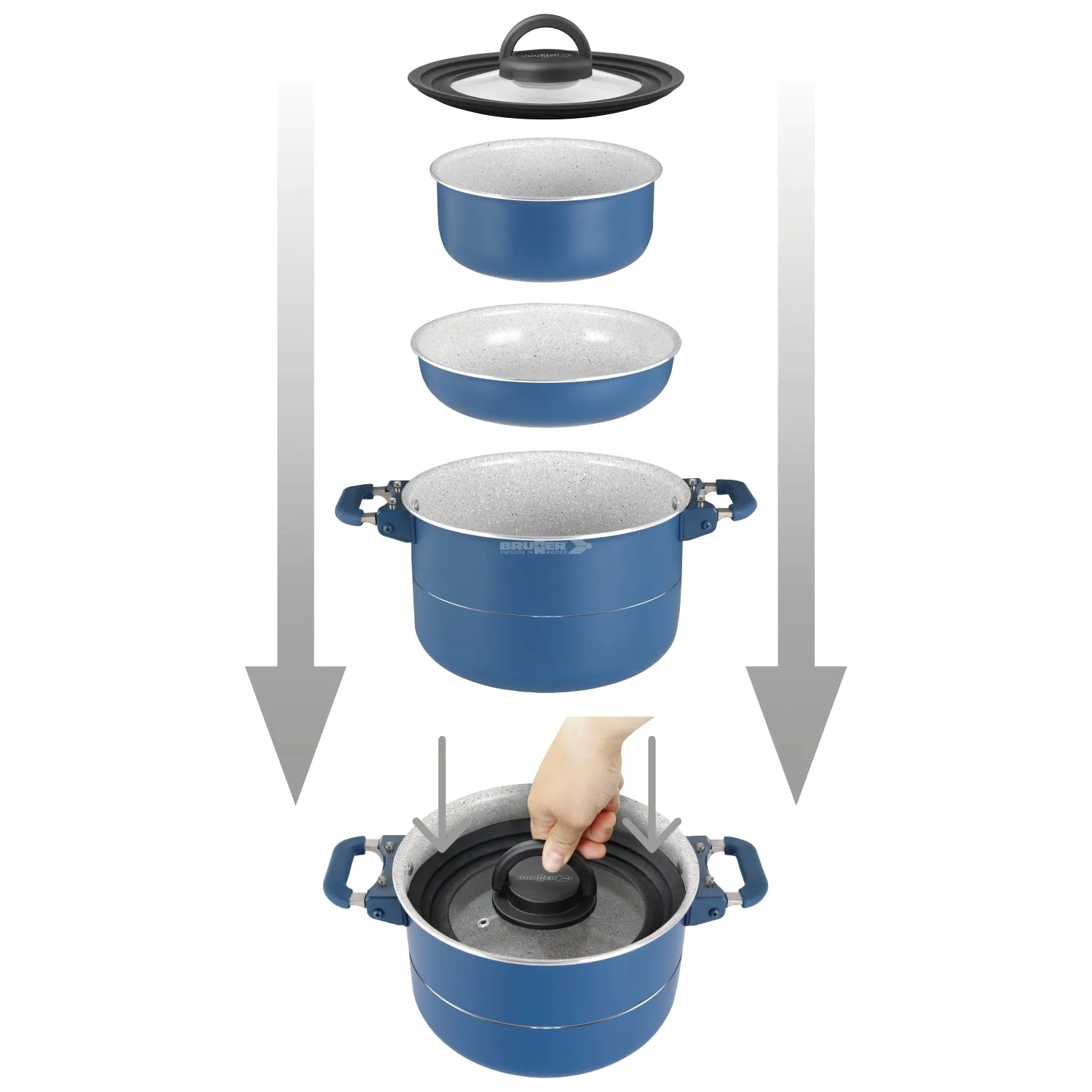 Brunner Carezza Magnetogrip 7   1  Piece 22cm Cook Set