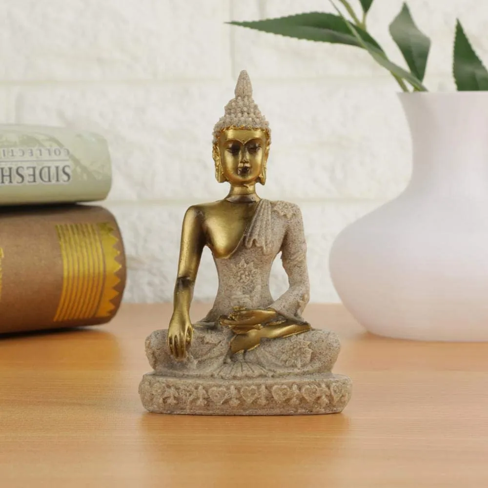 Buddha Statue, Bring Good Luck 11x6.5x3.8cm Hand Carved Buddha Statue, Gift Home for Family Collections