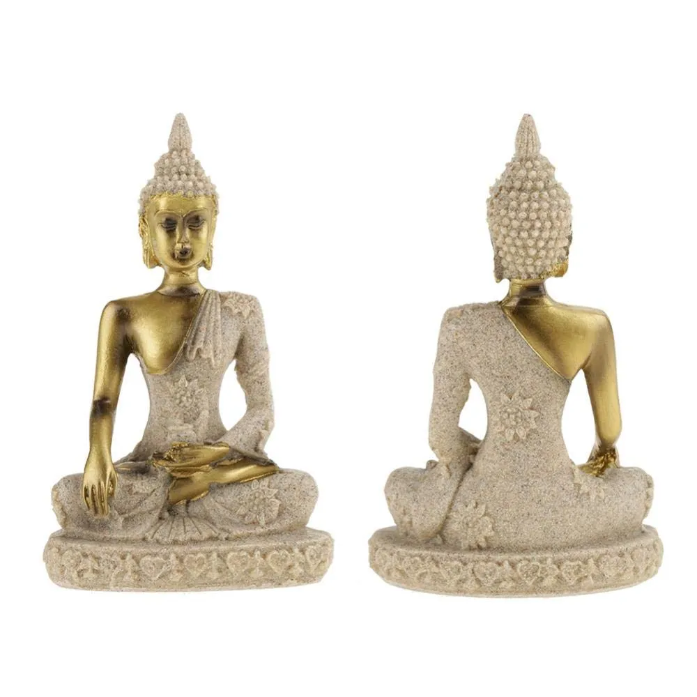 Buddha Statue, Bring Good Luck 11x6.5x3.8cm Hand Carved Buddha Statue, Gift Home for Family Collections