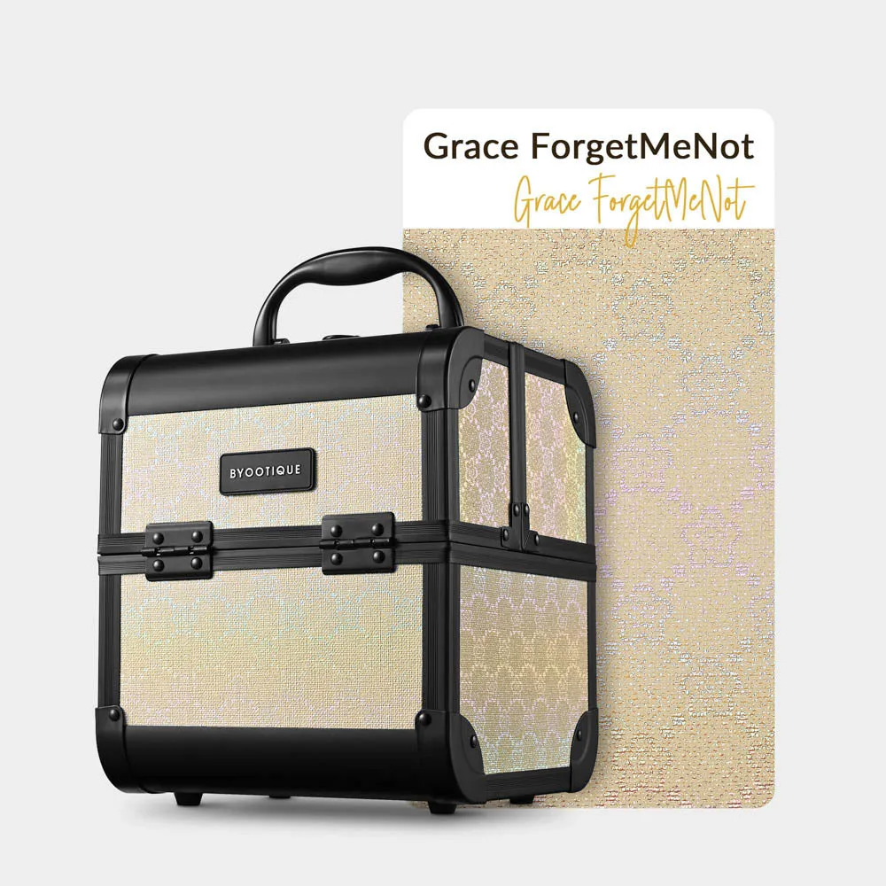 Byootique ForgetMeNot Makeup Case with Mirror & Trays