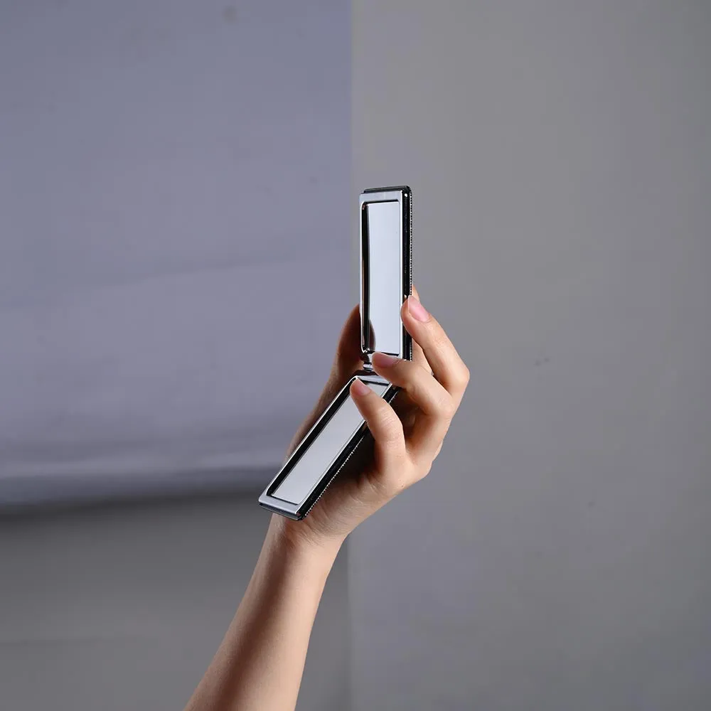 Byootique Portable Makeup Mirror x1 x2 Magnification w/ Folding Comb