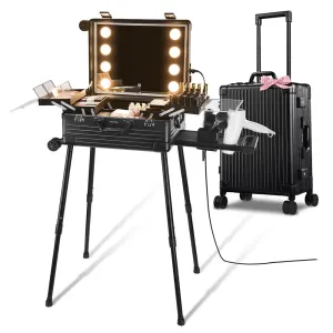 Byootique Urstudio 24" Makeup Case with Light up Mirror & Stand