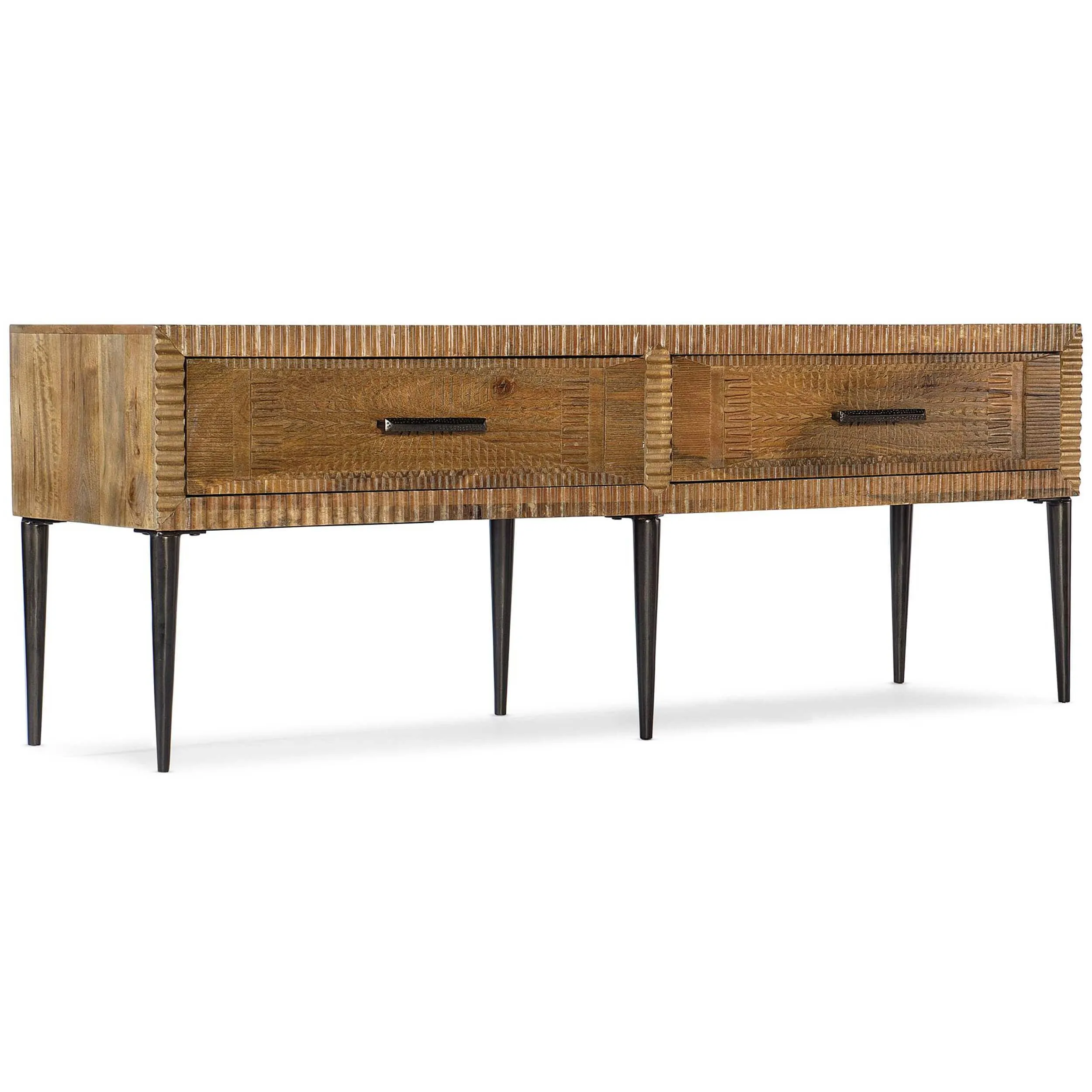 Carved Front Entertainment Console