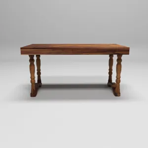 Carved Legs Vintage Sheesham Wood Dinning Table