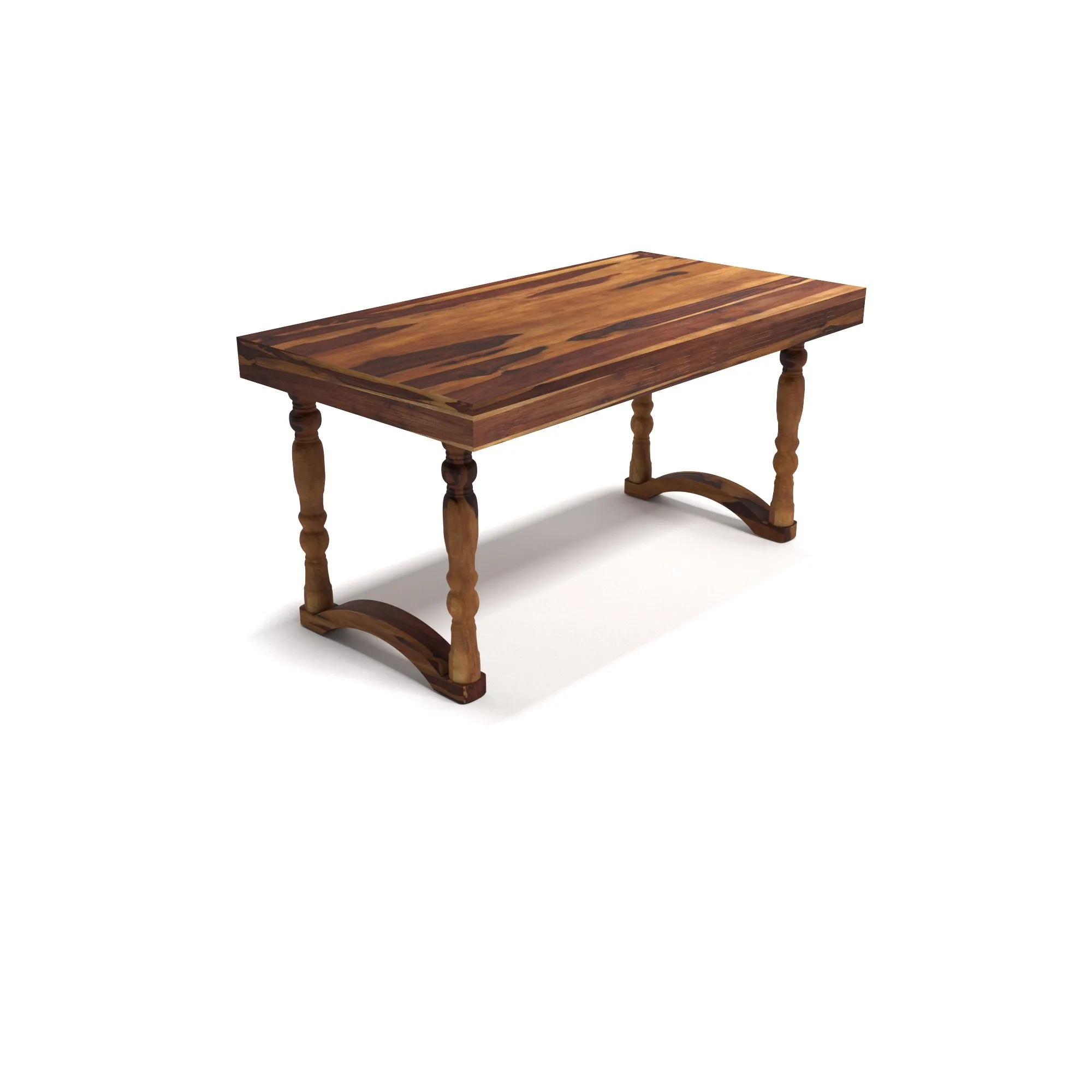 Carved Legs Vintage Sheesham Wood Dinning Table