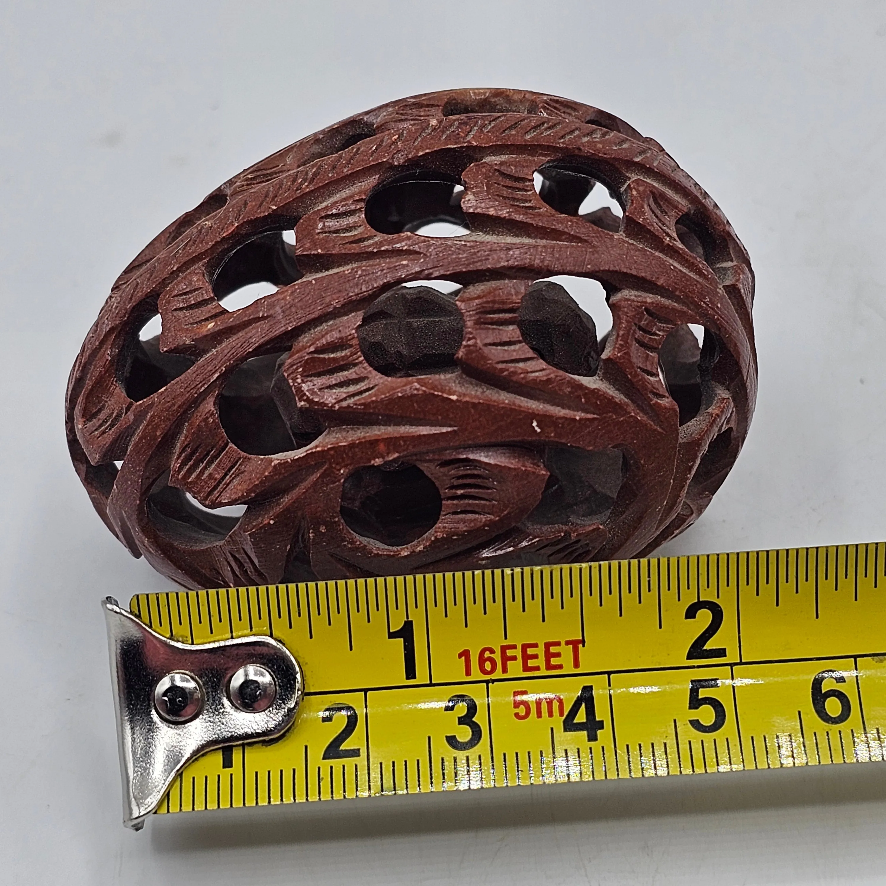 Carved Soapstone Egg With Turtle Inside
