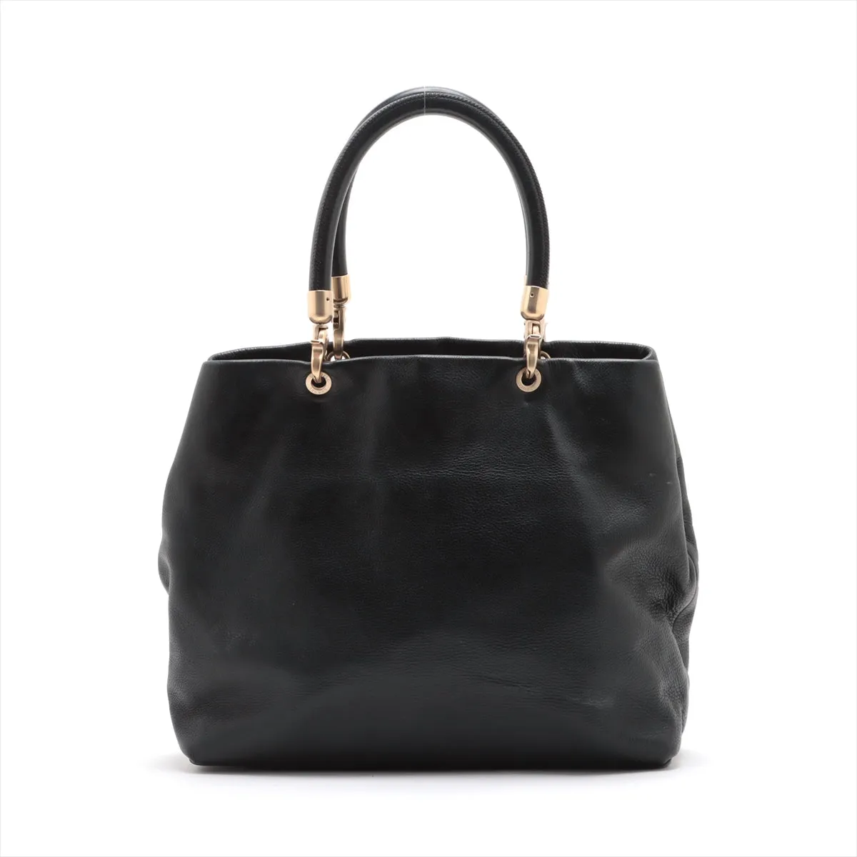 Chanel Coco Caviar S Tote Bag Black Gold  8th