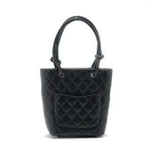 Chanel Combon Line  Tote Bag Black Silver G  9th