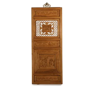 Chinese Carved Panel From Zheijiang - 19th Century